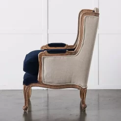 Khadi Indigo Armchair -Fashion Furniture Store 1117259740 B