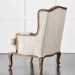 Khadi Hickory Stripe Armchair -Fashion Furniture Store 1117261024 d